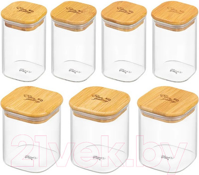 Набор емкостей для хранения Elan Gallery Crystal glass / 360096