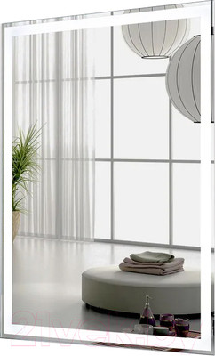 Зеркало Пекам Greta 80x120 / greta-80x120dp (с подсветкой, сенсором на взмах руки и подогревом)