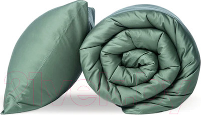 Комплект постельного белья GoodNight Сатин Делюкс Евро / 396395 (50x70, олива)