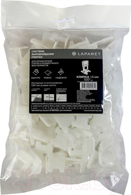 Клипсы для выравнивания плитки Laparet Клипса 1.5мм (100шт)