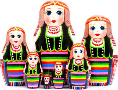 Матрешка сувенирная Брестская Фабрика Сувениров Домачевская в белорусской народной одежде / 7202