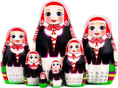 Матрешка сувенирная Брестская Фабрика Сувениров Молодечненская в белорусской народной одежде / 7204