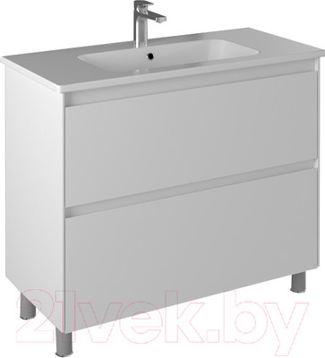 Тумба с умывальником Briz Асти Эйфория 100 / 220 03-08100-11 00 БЕЛ
