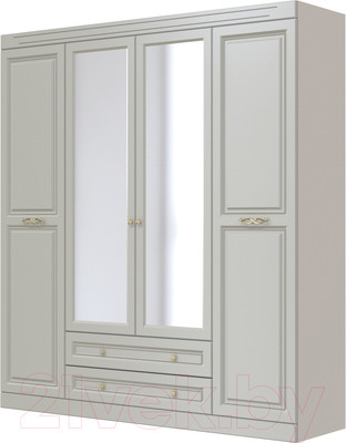Шкаф Bravo Мебель Олимп Лак ШР-4 (холодный серый/фисташковый)