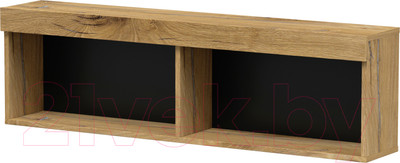 Полка Интерлиния Quartz QZ-П1 (дуб нокс/черный)