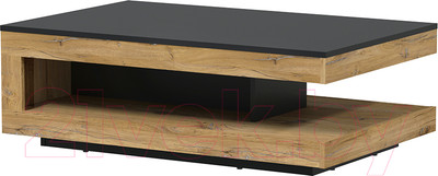 Журнальный столик Интерлиния QZ-СЖ2 (дуб нокс/черный)