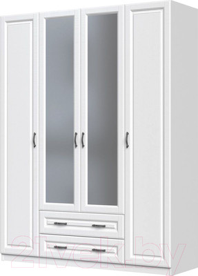 Шкаф Bravo Мебель Кантри ШР-4 (белый)