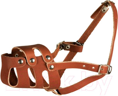 Намордник для собак КАСКАД Кожаный цельнокроеный для ротвейлера / 04012012