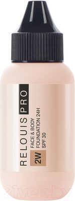 Тональный крем Relouis Face&Body Foundation 24H SPF30 тон 2W средний оливковый