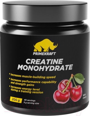 Креатин Prime Kraft Monogydrate (200г, дикая вишня, банка)