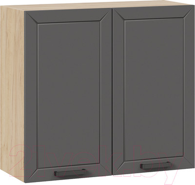 Шкаф навесной для кухни ТриЯ Лорас 1В8 (дуб крафт золотой/холст вулкан)