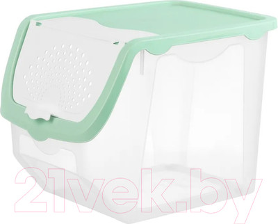Емкость для хранения El Casa 640185 (прозрачный/фисташковый)