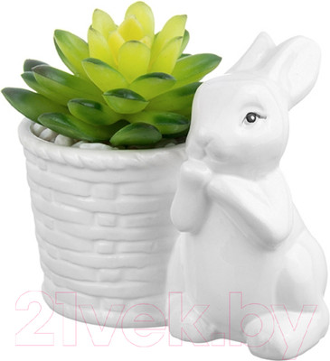Статуэтка Elan Gallery Зайчонок с цветком / 350123