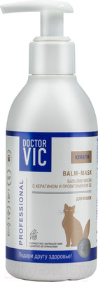 Бальзам для животных Doctor VIC С кератином и провитамином В5 для кошек (200мл)