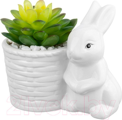 Статуэтка Elan Gallery Заяц с цветком / 350124