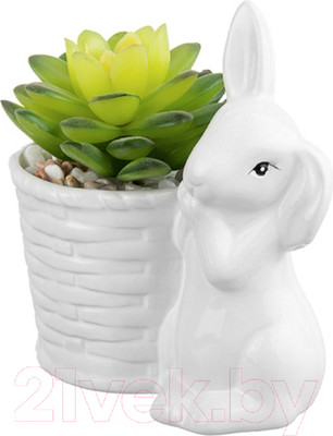 Статуэтка Elan Gallery Зайка с цветком / 350125