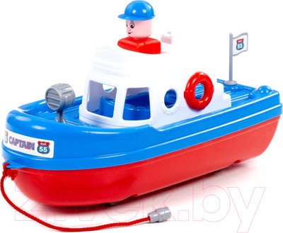 Катер игрушечный Полесье Спасатель / 93837 (белый/синий)