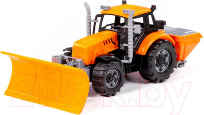Трактор игрушечный Полесье Прогресс Снегоуборочный инерционный / 91772 (оранжевый)