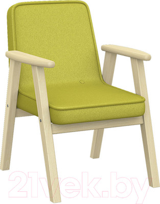 Кресло мягкое Мебелик Ретро (лайм/лак)