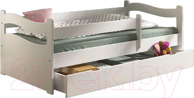 Кровать-тахта детская Мебель детям Волна 80x160 В-80 (белый)