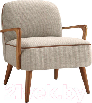 Кресло мягкое Halmar Pastore (светло-серый/светлый орех)