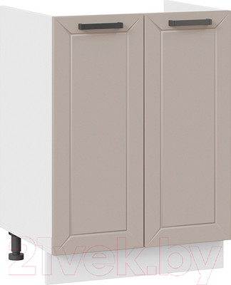 Шкаф под мойку ТриЯ Лорас 1Н6М (белый/холст латте)
