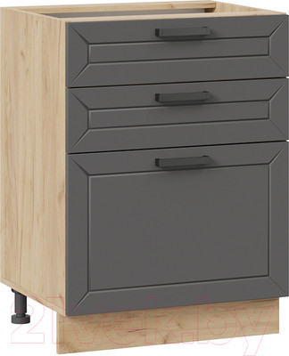 Шкаф-стол кухонный ТриЯ Лорас 1Н6Я3 (дуб крафт золотой/холст вулкан)