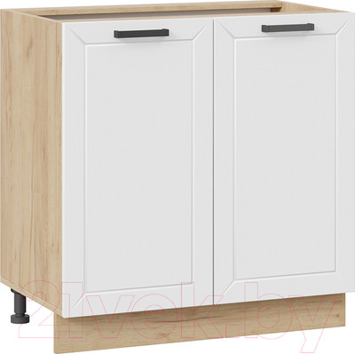 Шкаф-стол кухонный ТриЯ Лорас 1Н8 (дуб крафт золотой/холст белый)