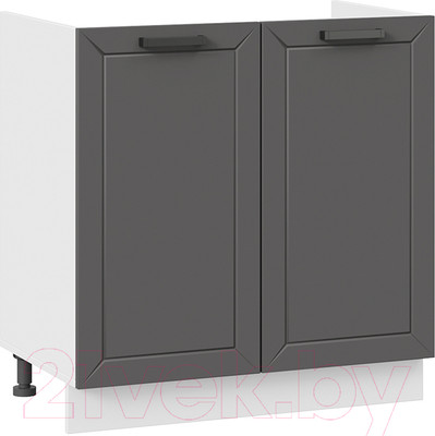 Шкаф под мойку ТриЯ Лорас 1Н8М (белый/холст вулкан)
