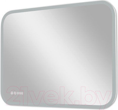 Зеркало Континент Demure Led 100x70 (часы слева)