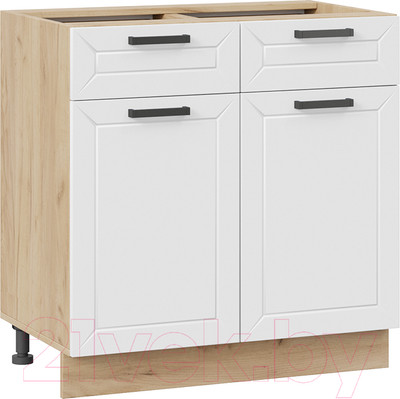 Шкаф-стол кухонный ТриЯ Лорас 1Н8Я1 (дуб крафт золотой/холст белый)