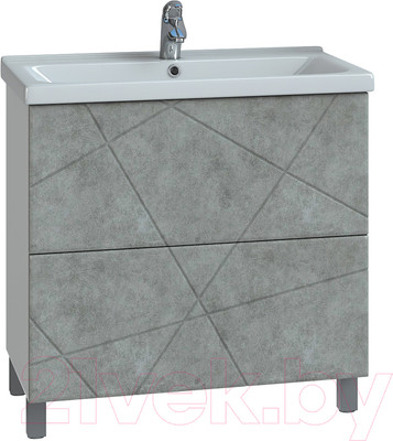 Тумба под умывальник Vigo Geometry 700-0-2 (бетон)