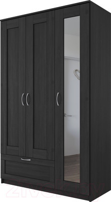 Шкаф Mio Tesoro Сириус 3-х створчатый 1 ящик 2.02.01.030.5 (дуб венге)