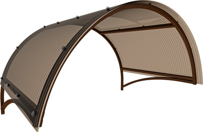 Козырек ИМпласт Арка Полимер 1500x1050 (с сотовыйм поликарбонатом 6мм)