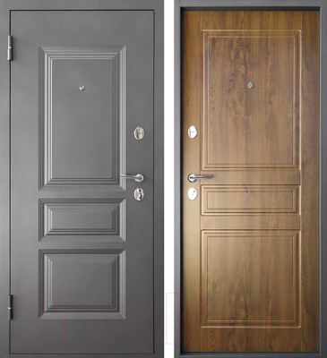 Входная дверь Промет Марс 6 Классика 86x205 (левая, Mocco 999/дуб темный ПФ-031)