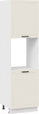 Шкаф-пенал кухонный ТриЯ Лорас 1П6 (белый/холст брюле)