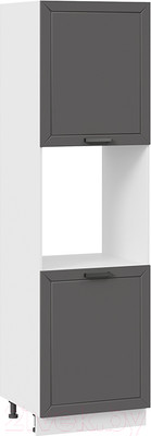 Шкаф-пенал кухонный ТриЯ Лорас 1П6 (белый/холст вулкан)