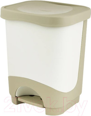 Контейнер для мусора El Casa Бинго / 640133 (18л, слоновая кость с капучино)