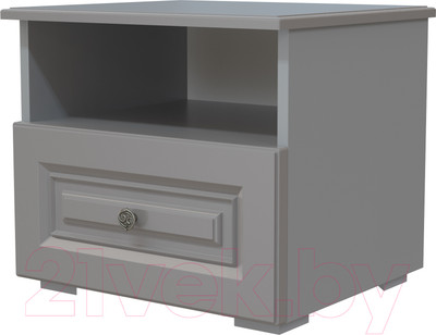 Прикроватная тумба Bravo Мебель Олимп Лак 1ящ (серый шифер/антрацит)