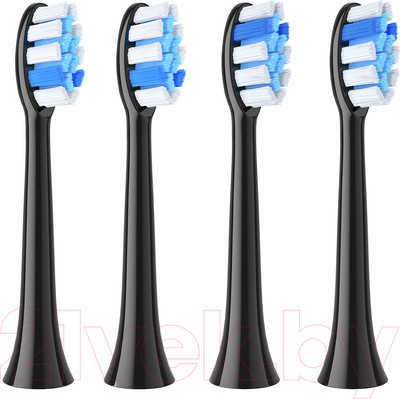Набор насадок для зубной щетки Fairywill PW11 (4шт, черный)