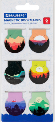 Набор закладок Brauberg Sunset / 113169 (6шт)