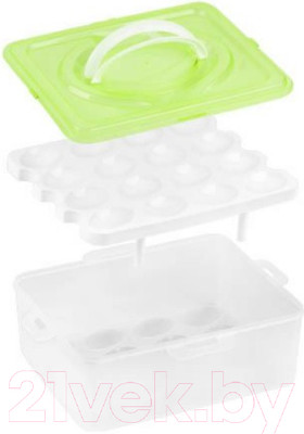 Контейнер Perfecto Linea для хранения яиц 34-028233 (зеленый)