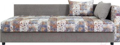 Тахта KRONES Эллада 1 ППУ (велюр рисунок/светло серый)