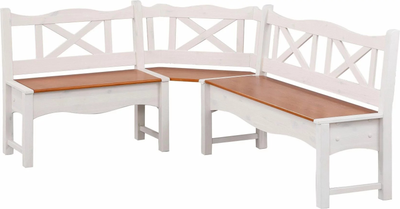 Скамья Dipriz Vanda 151x241 / Д.9122.01 (белый воск/черри)