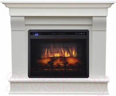 Каминокомплект Смолком Albion V23 + Vision 23 EF LED 3D FX (бьянко белый)