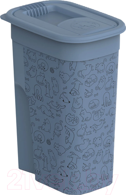 Емкость для хранения корма Rotho Flo Cat & Dog / 4002410887 (голубой)