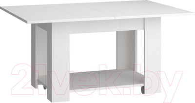 Стол-трансформер Премиум СЖ-17 раскладной (белый текстурный)
