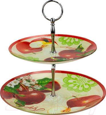 Ваза-этажерка Zibo Shelley S3020T/M2 CC097 (красные яблоки)