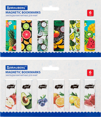 Набор закладок Brauberg Fruits / 113173 (12шт)