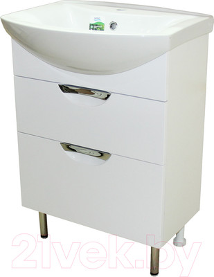 Тумба с умывальником СанитаМебель Камелия-64.12 Д3 + Грация